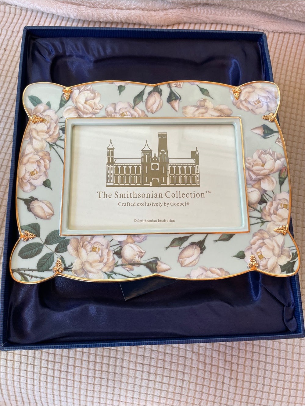 Goebel Smithsonian Collection Navy Blue Box with Gold Logo